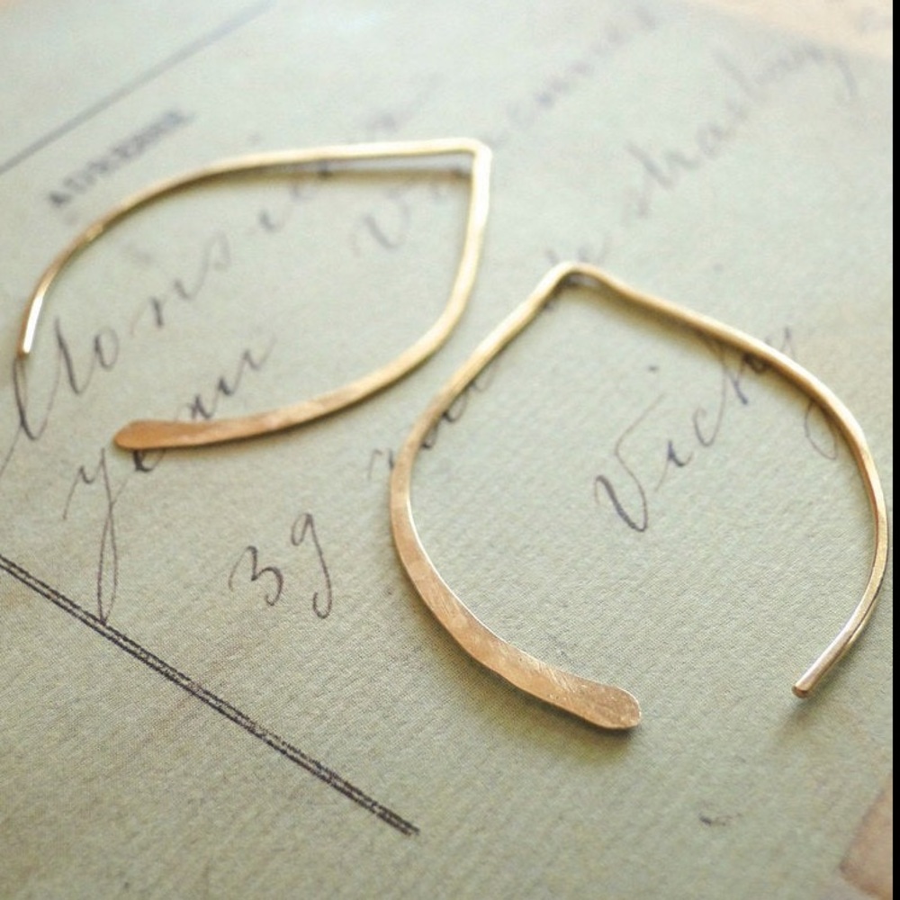 Gold Wishbone Earrings